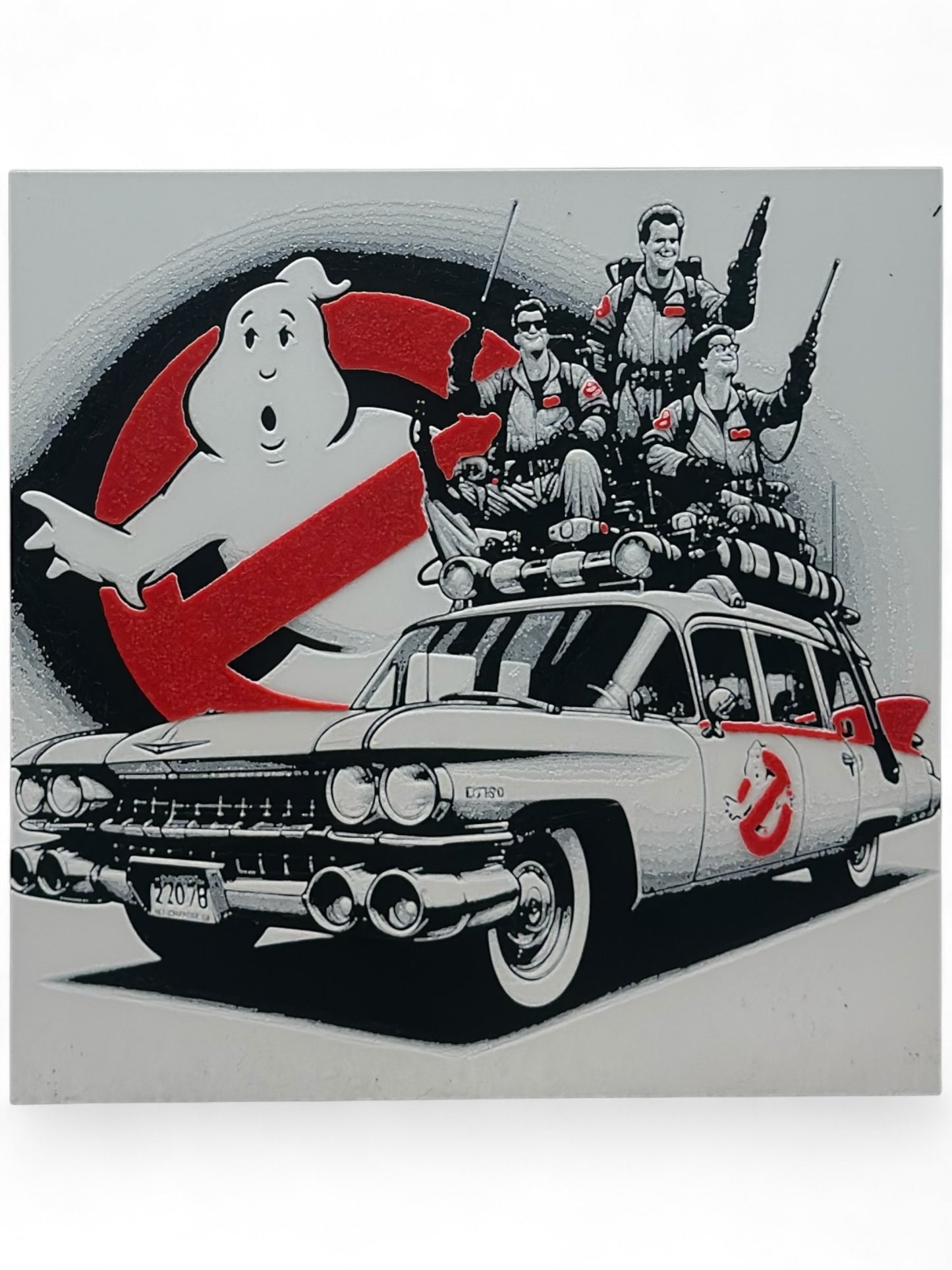 Ghostbusters 3D artwork in wood frame