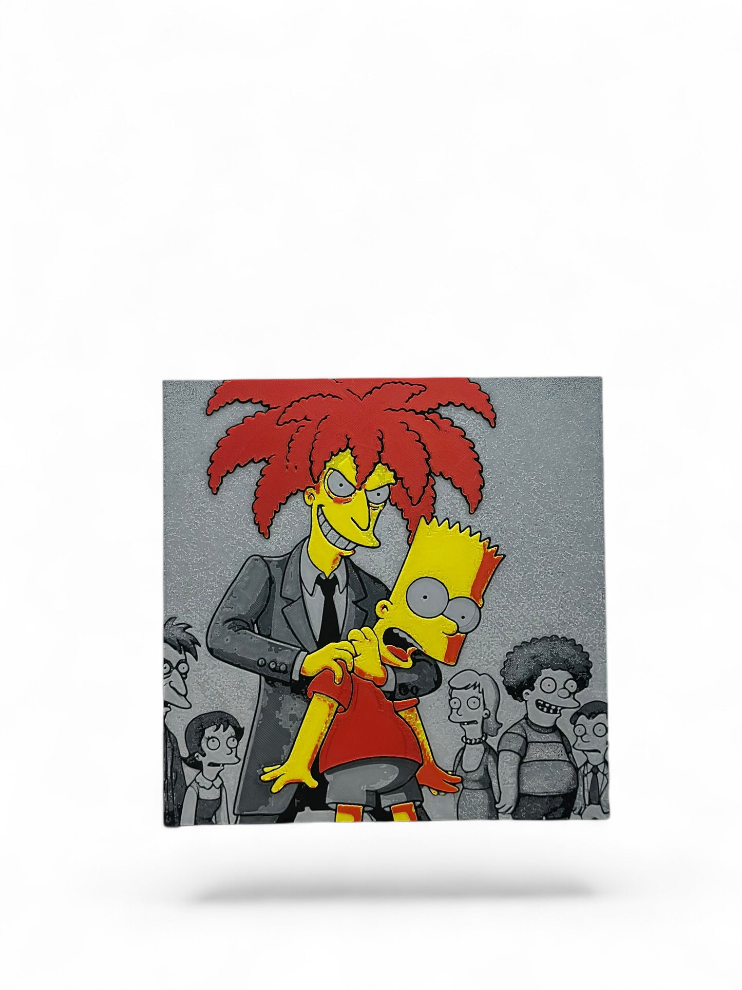 Side Show Bob 3D artwork in wood frame