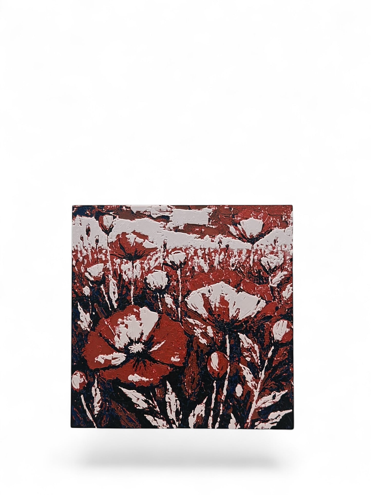Flower Field 3D artwork in wood frame