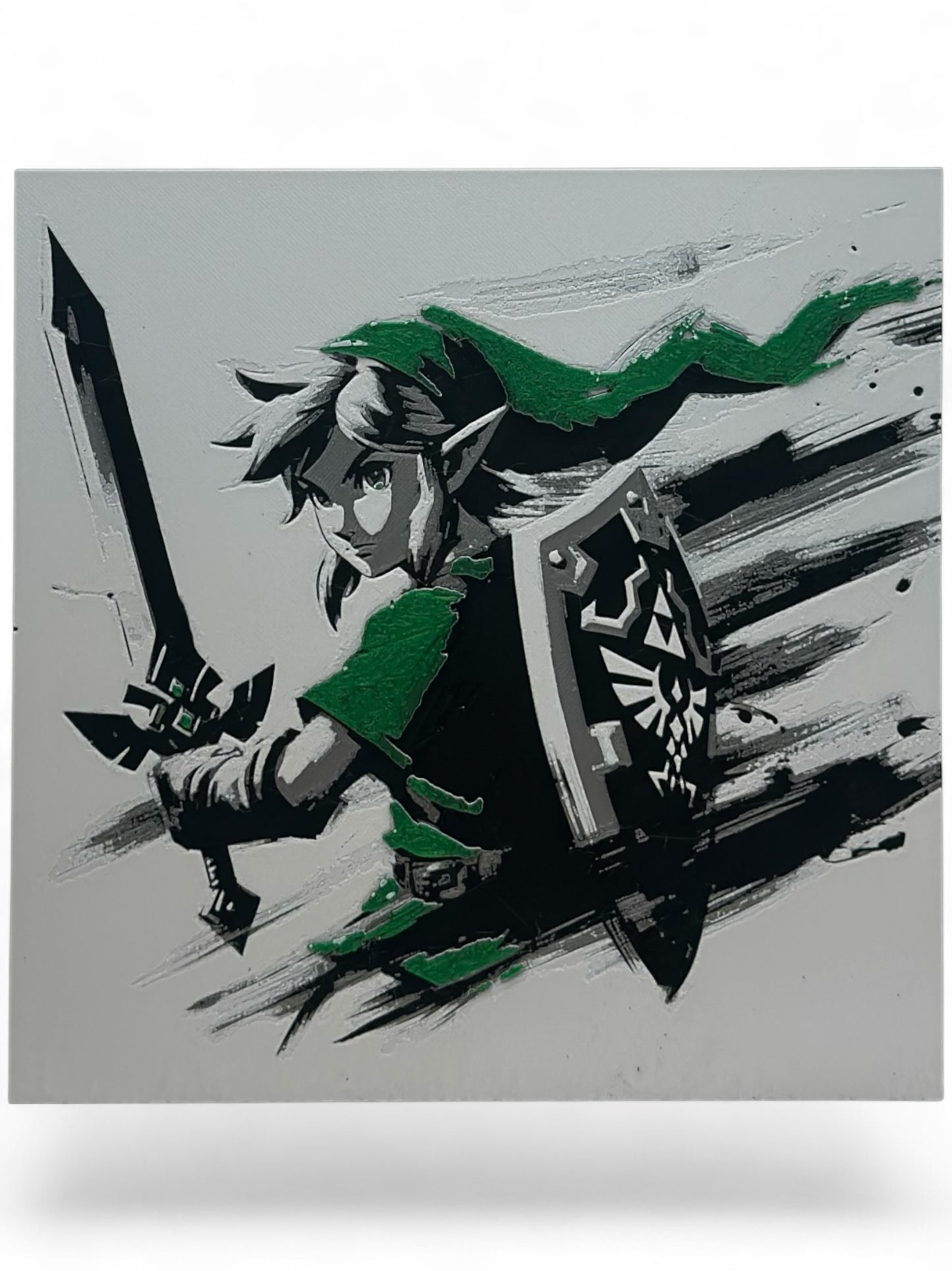 Link 3D artwork in wood frame