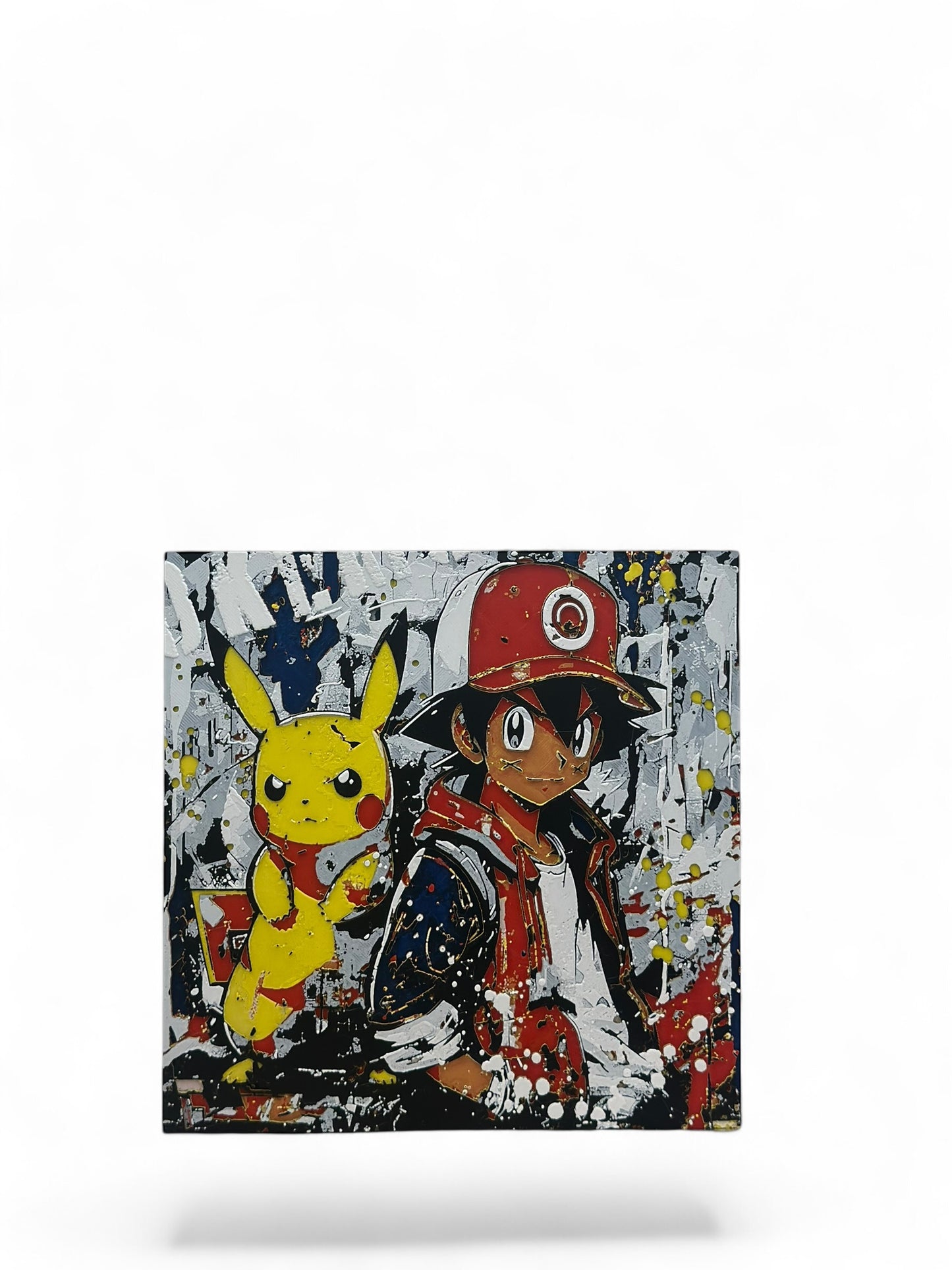 Anime Trio 3D artwork in wood frame