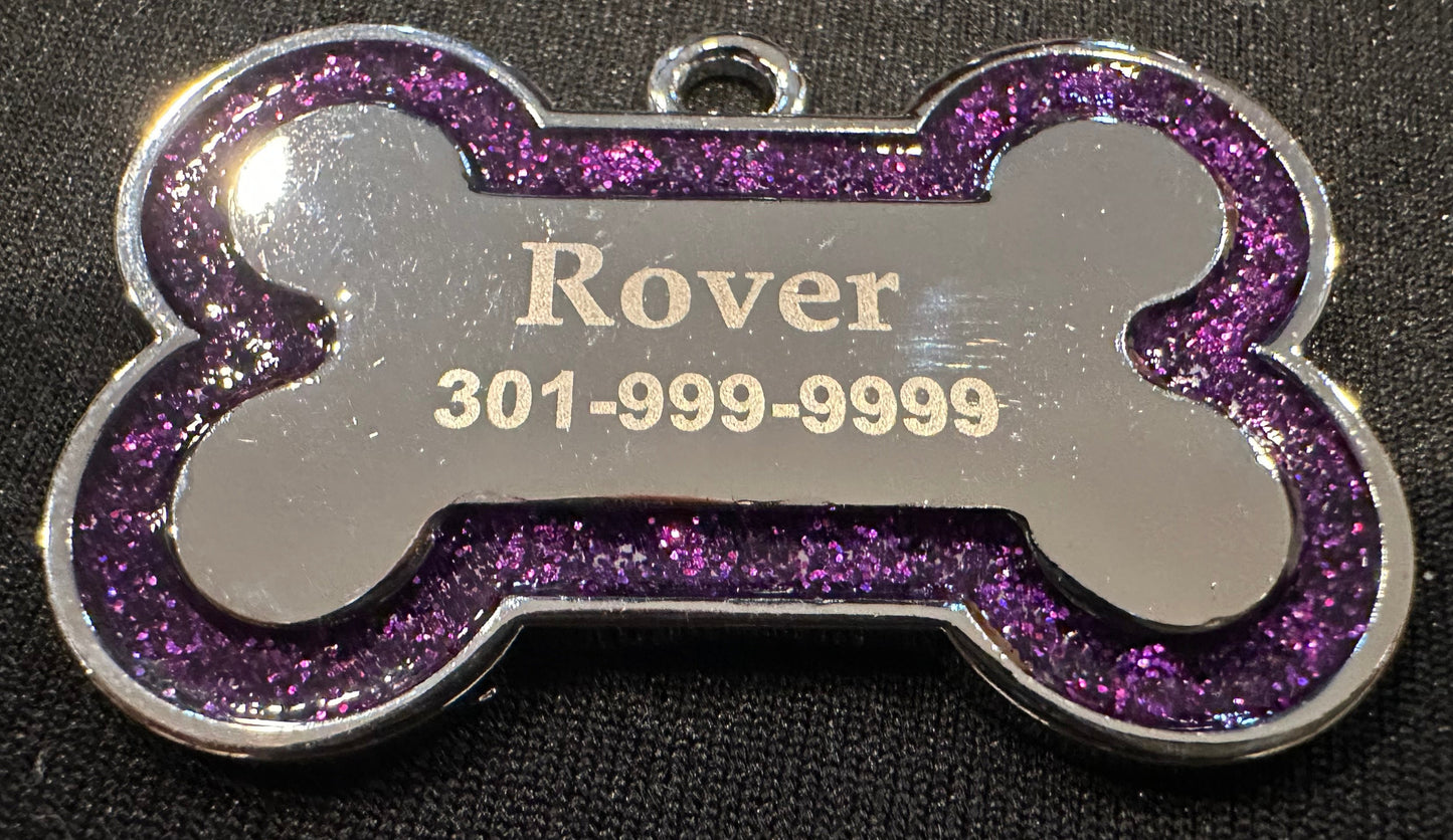 Shiny Dog Bone Keychain