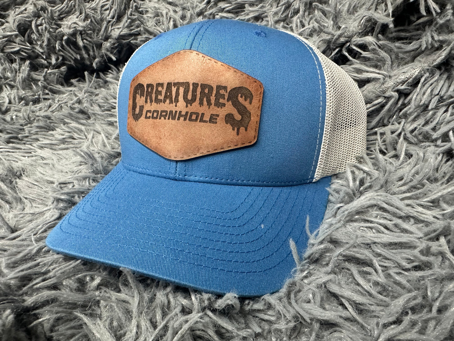 Custom Leather Patch Trucker Hat
