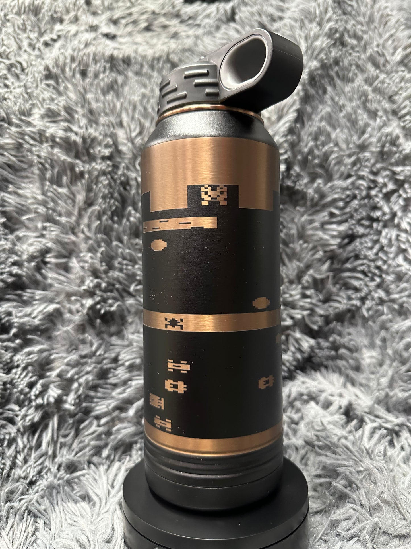 32 oz Stainless Water Bottle Rose Gold - Retro Frog