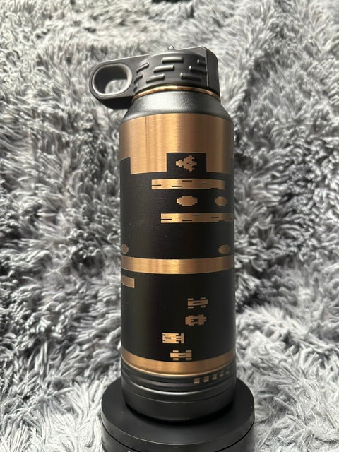 32 oz Stainless Water Bottle Rose Gold - Retro Frog