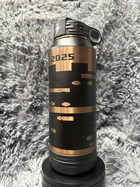 32 oz Stainless Water Bottle Rose Gold - Retro Frog