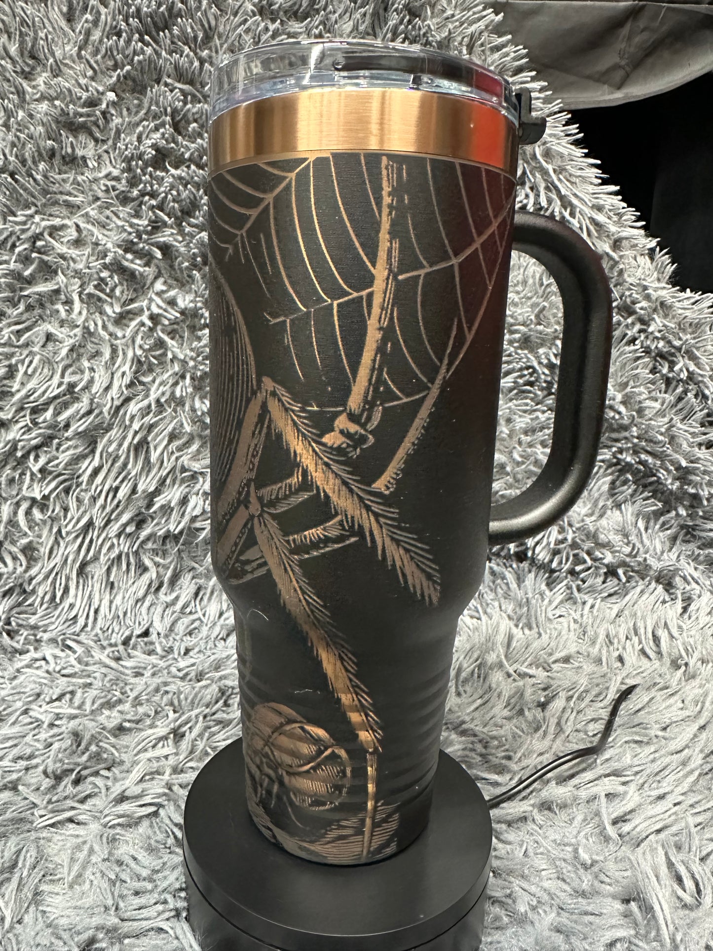 40 oz Stainless Tumbler Rose Gold - Arachnophobia