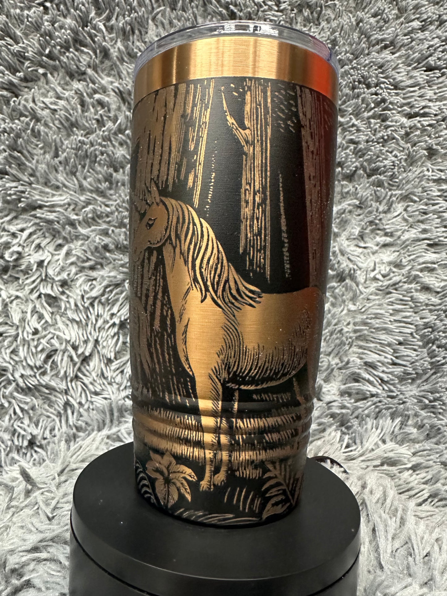 20 oz Tumbler - Rose Gold - Unicorns