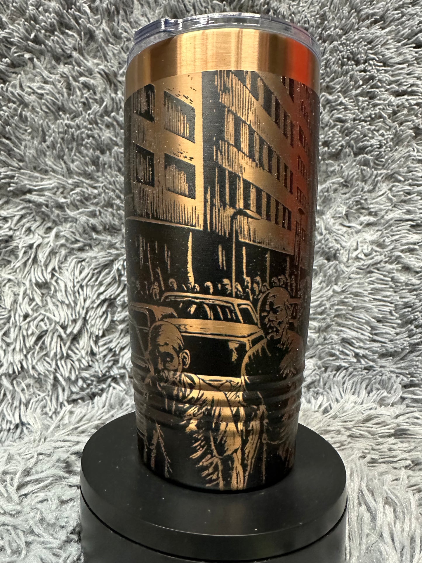 20 oz Tumbler - Rose Gold - Zombies