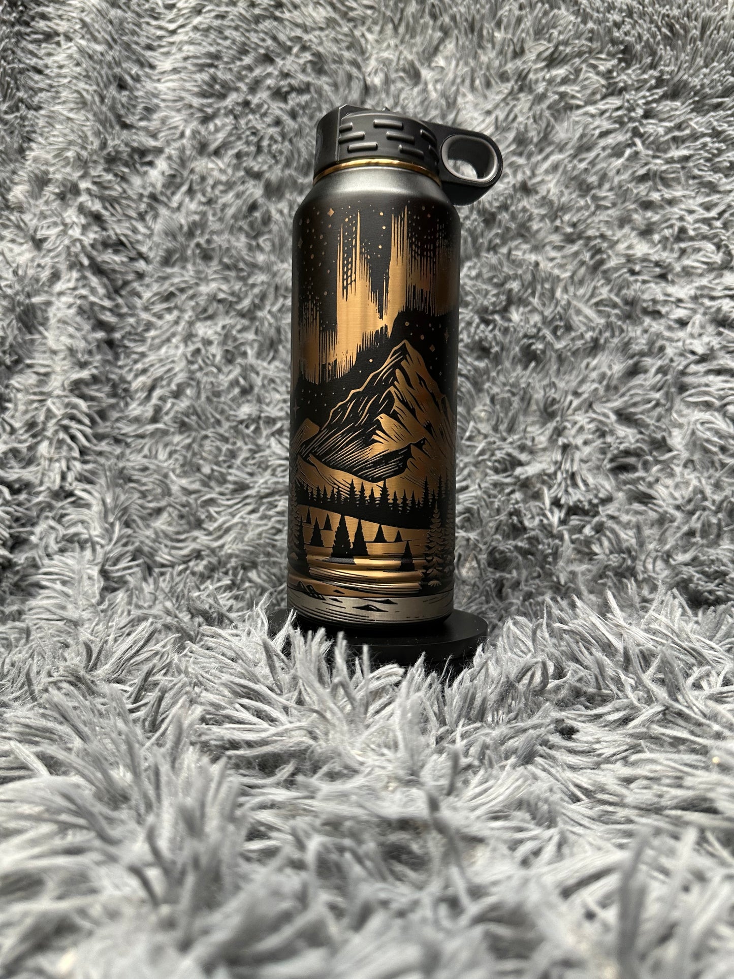 32 oz Stainless Water Bottle Rose Gold - Northern Lights