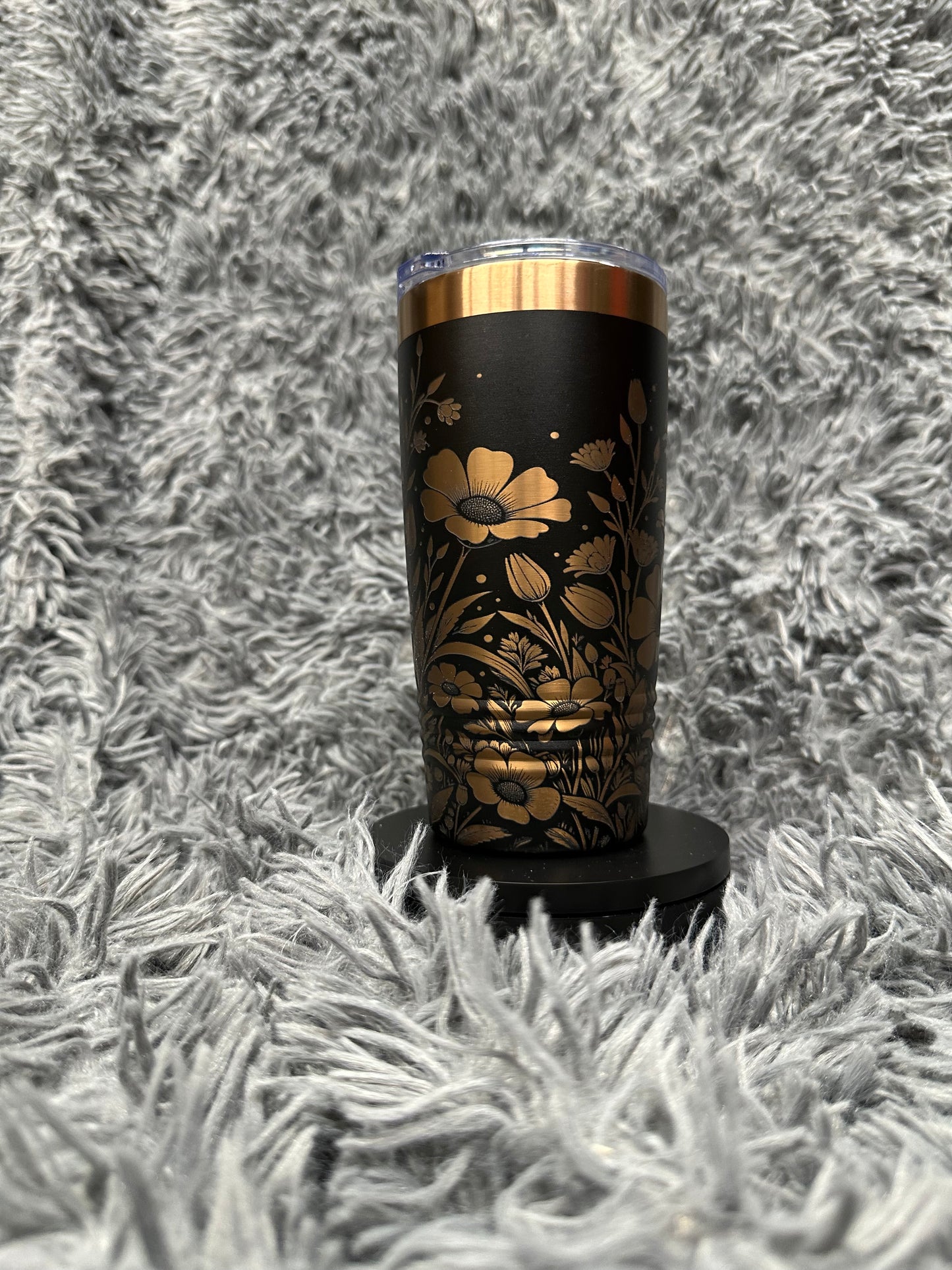 20 oz Tumbler - Rose Gold - Flowers
