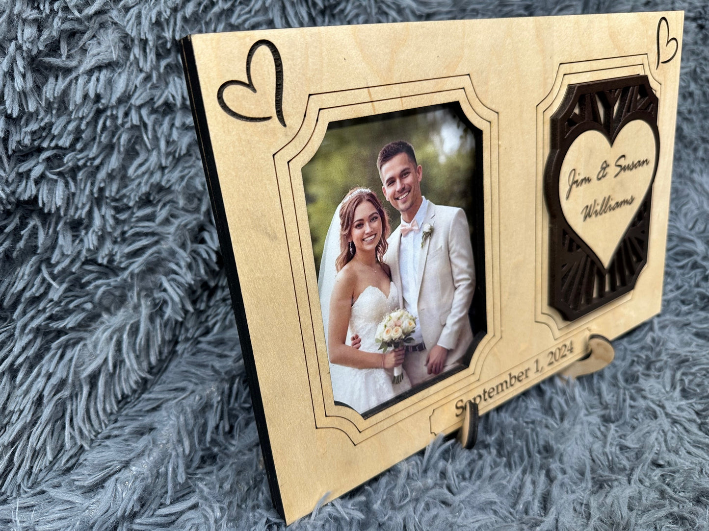 Wedding custom 5x7 wood frame