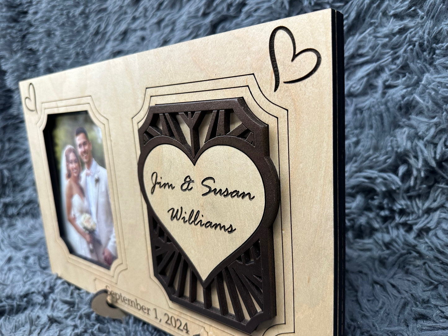 Wedding custom 5x7 wood frame