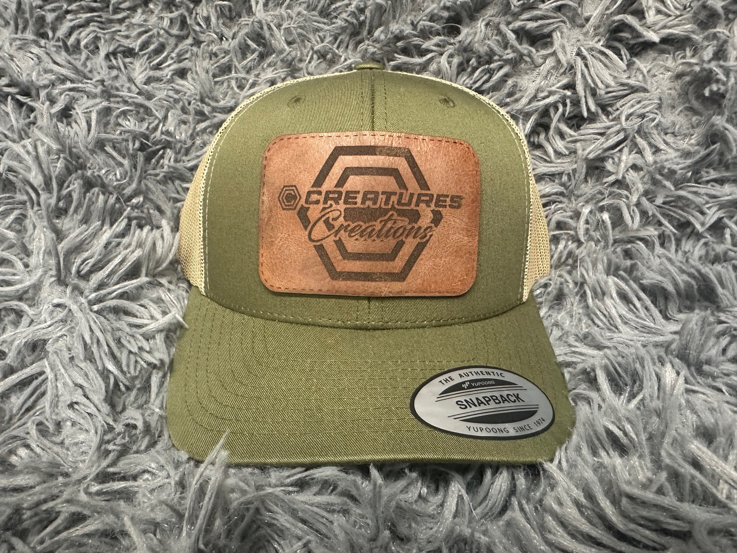 Custom Leather Patch Trucker Hat