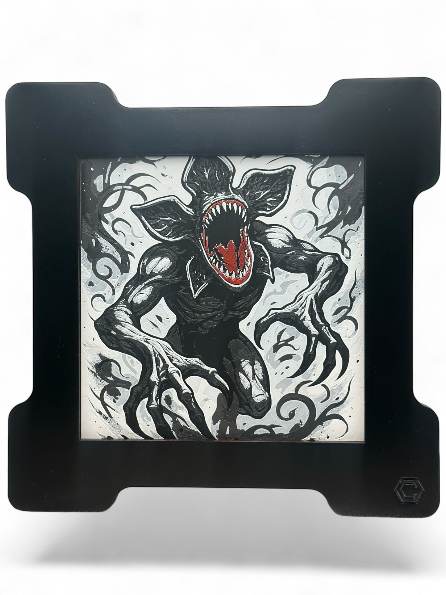 Demogorgon 3D artwork in wood frame