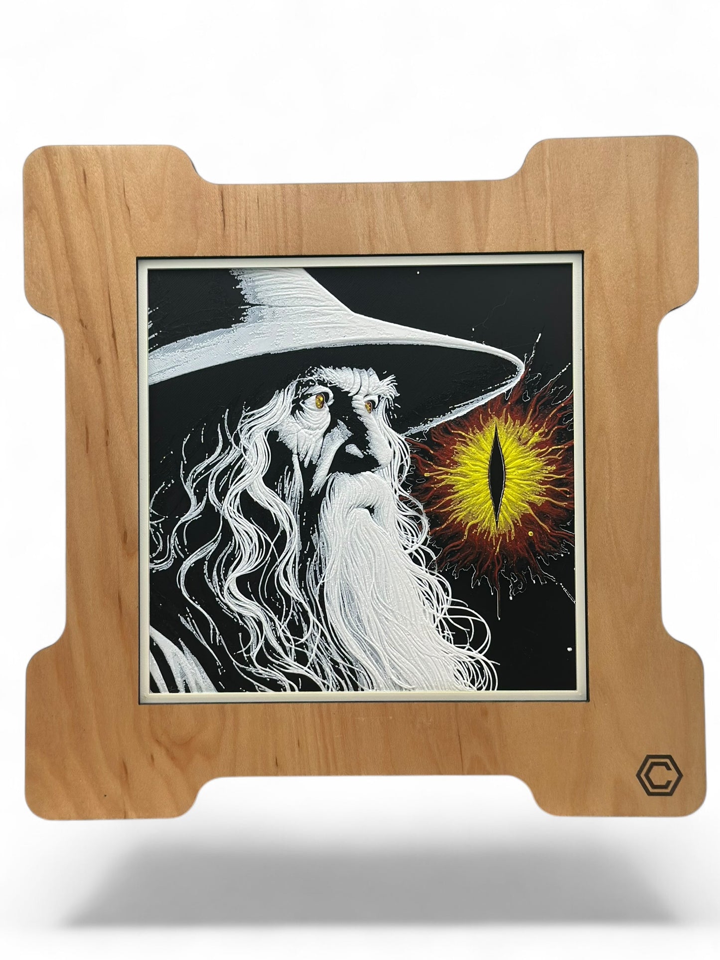 Wizard 3D artwork in wood frame