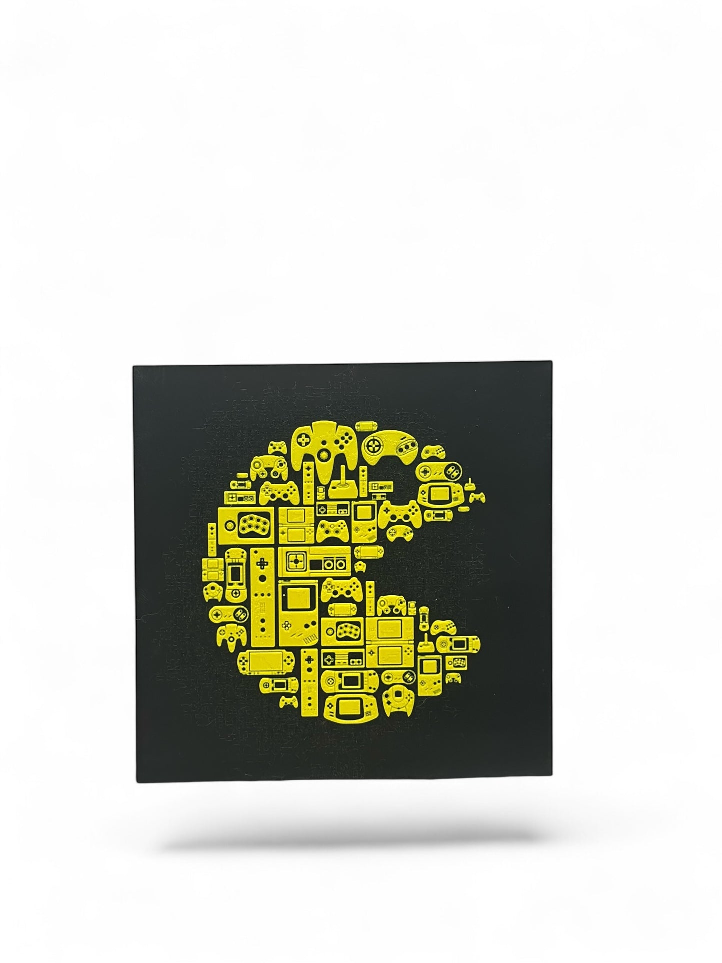 Pac Man 3D artwork in wood frame