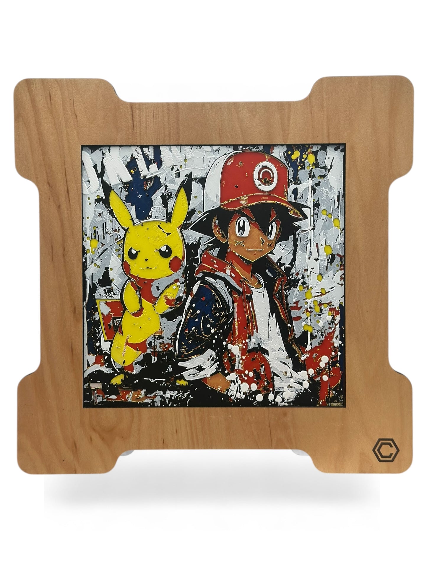 Ash Street 3D artwork in wood frame
