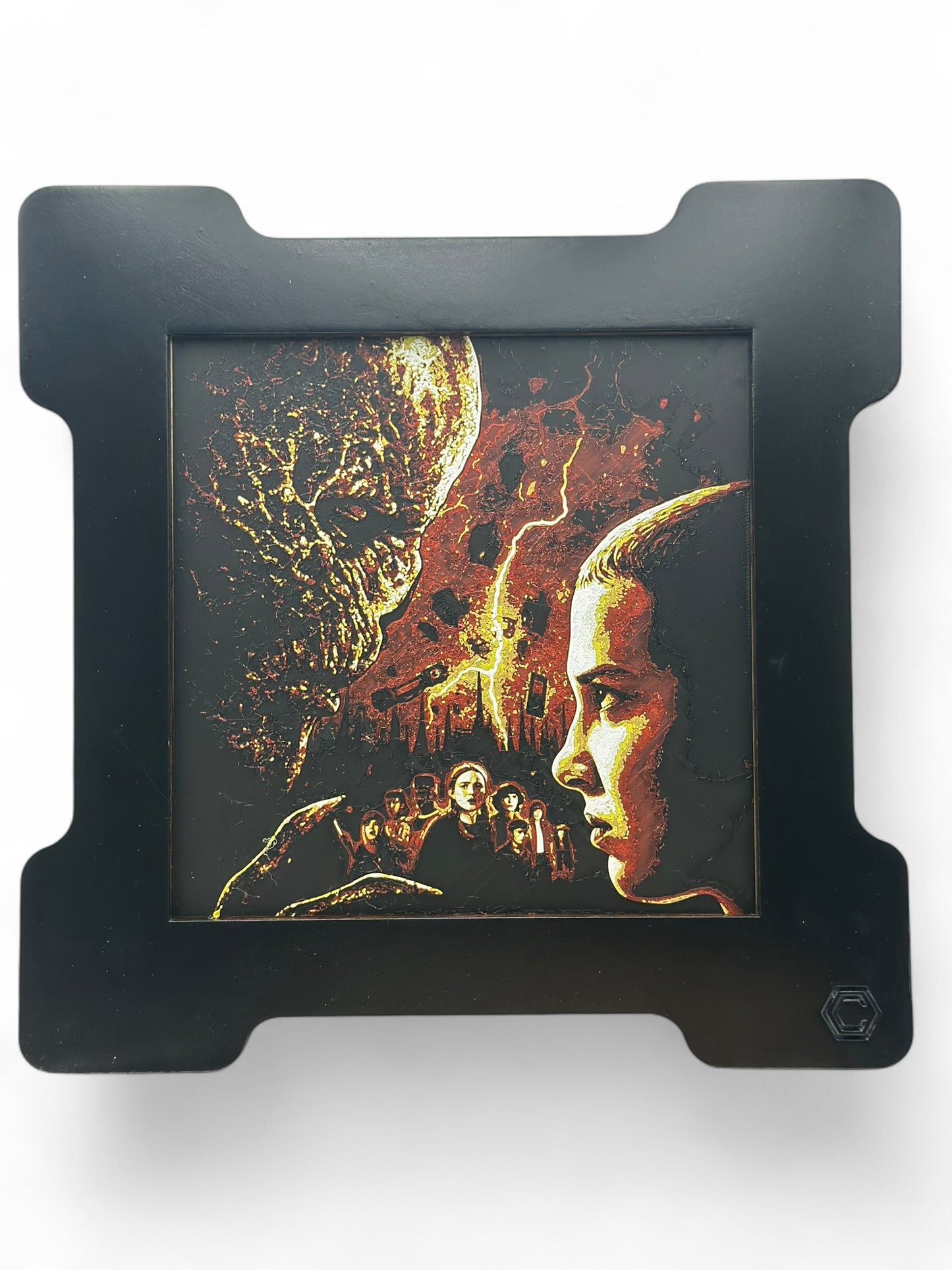 Stranger 3D artwork in wood frame