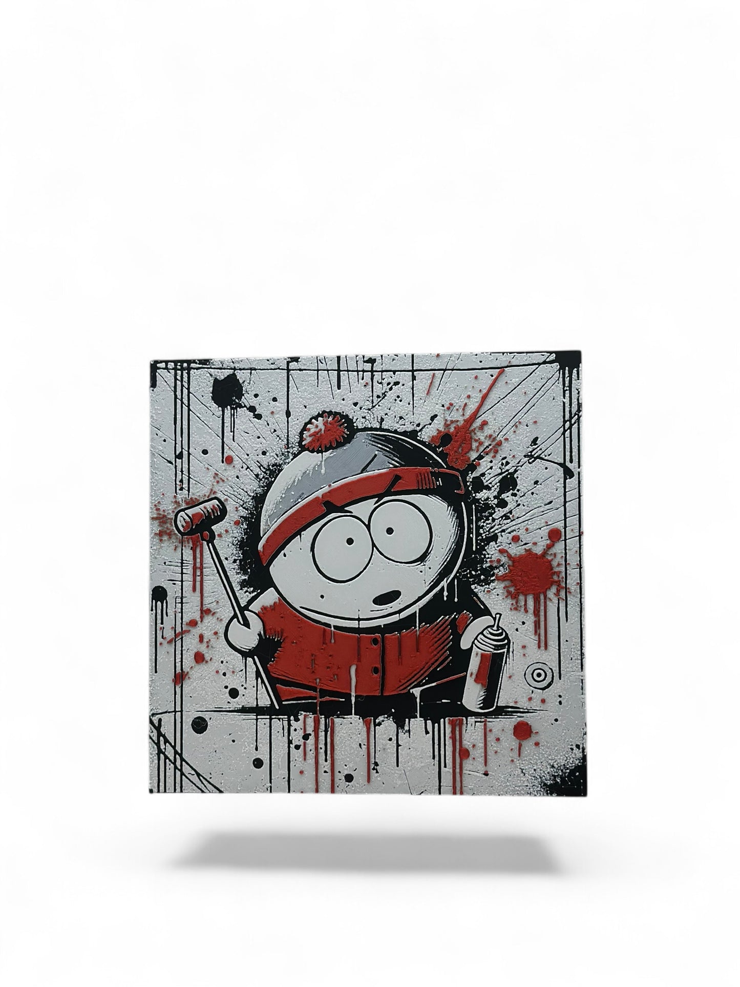 Cartman 3D artwork in wood frame