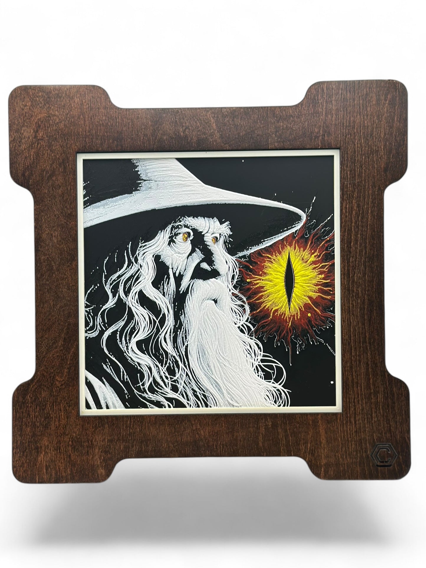 Wizard 3D artwork in wood frame