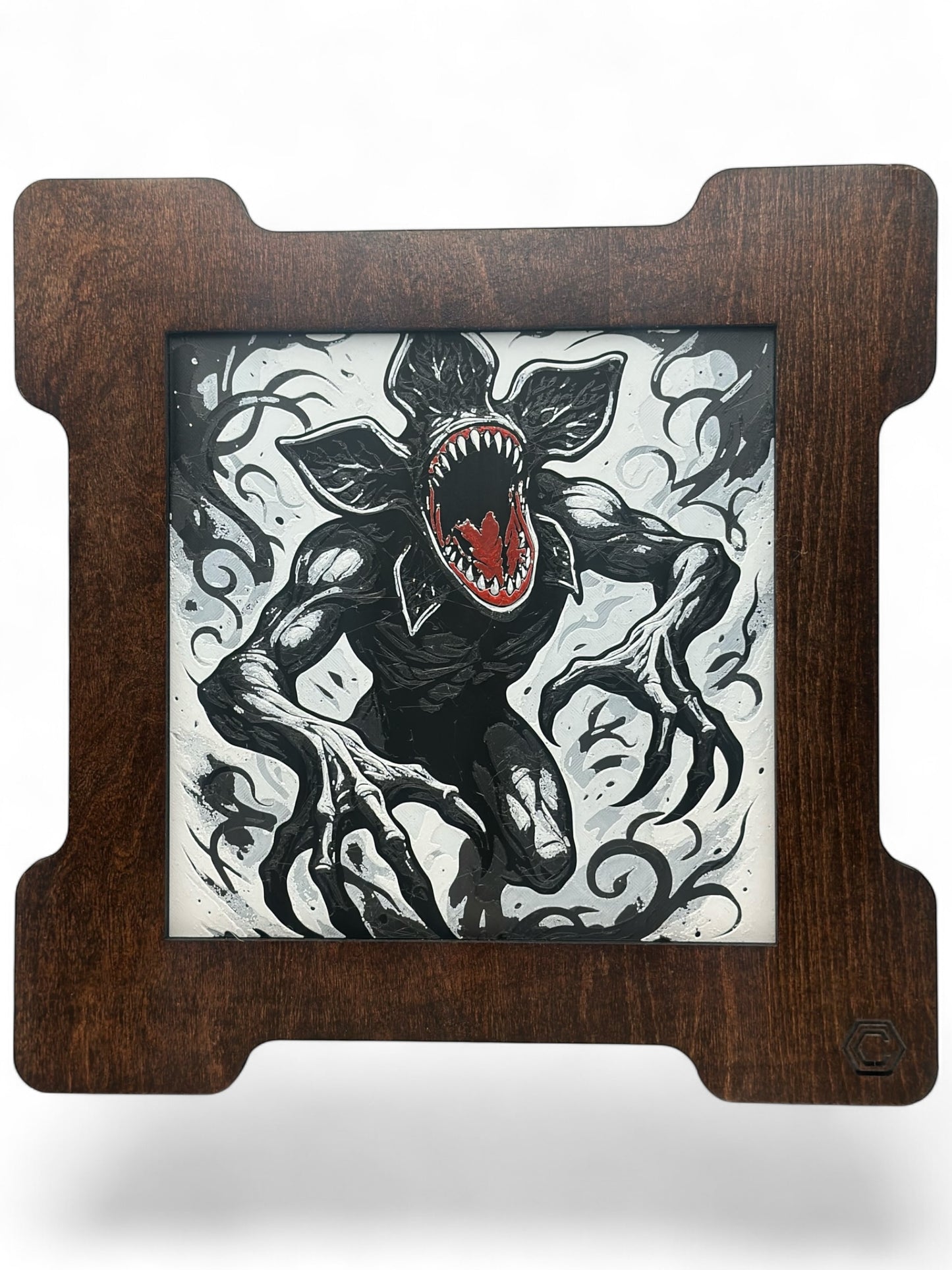 Demogorgon 3D artwork in wood frame
