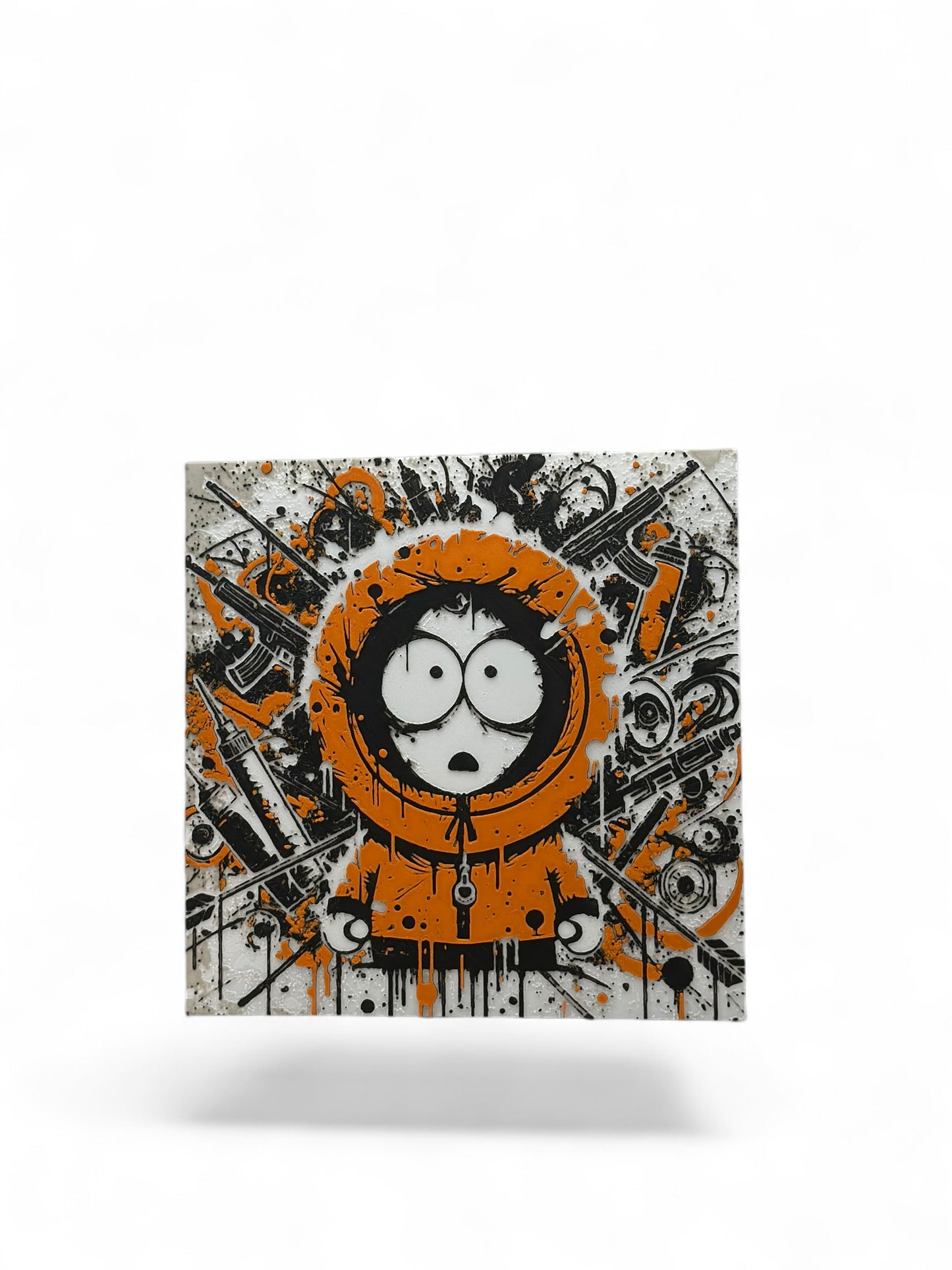 Kenny 3D artwork in wood frame