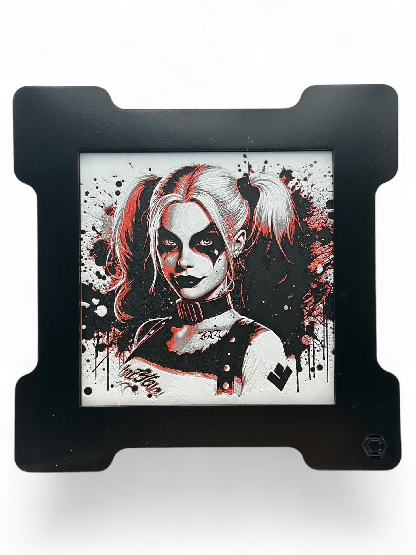 Harley 3D artwork in wood frame