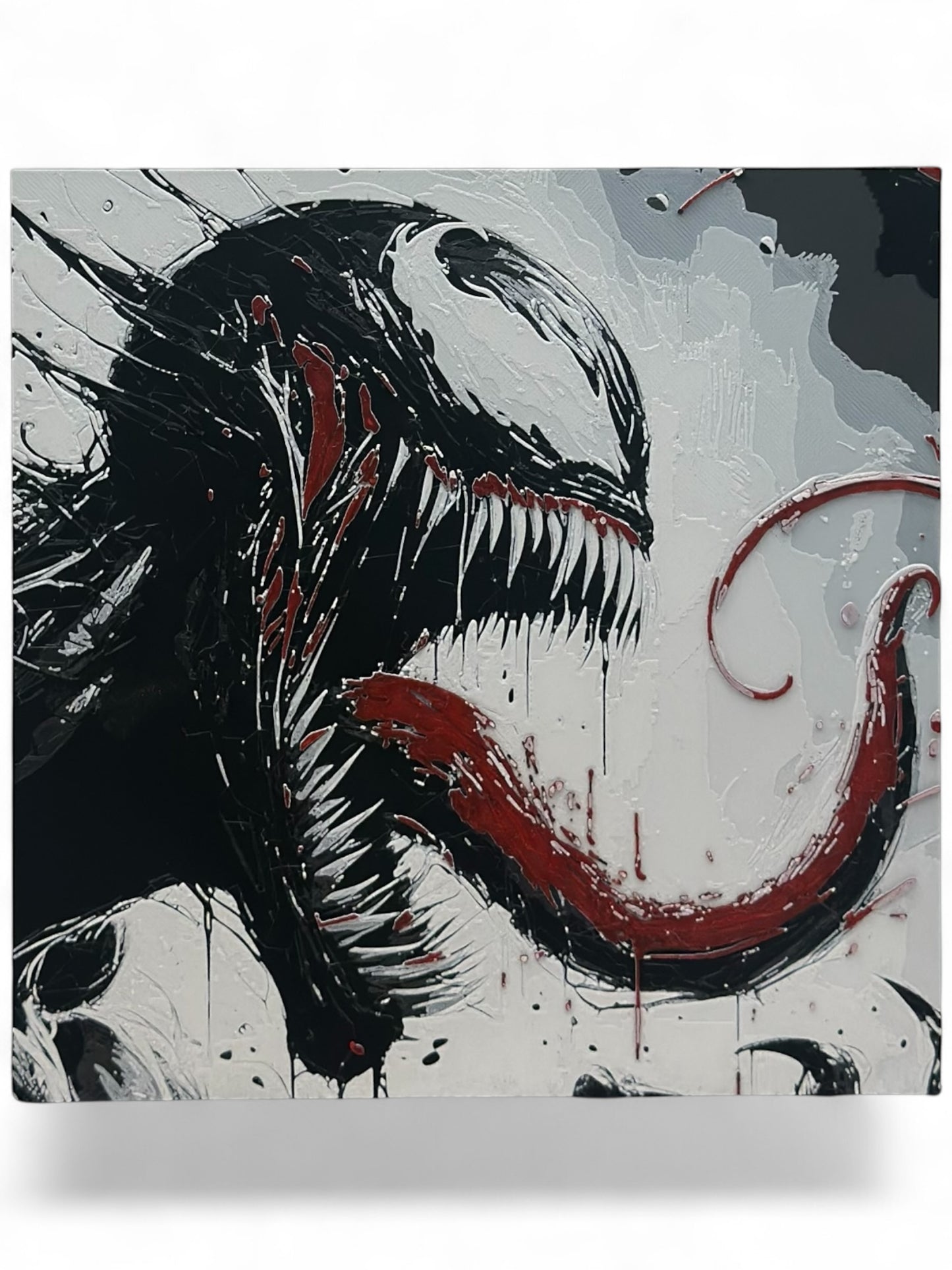 Venom 3D artwork in wood frame