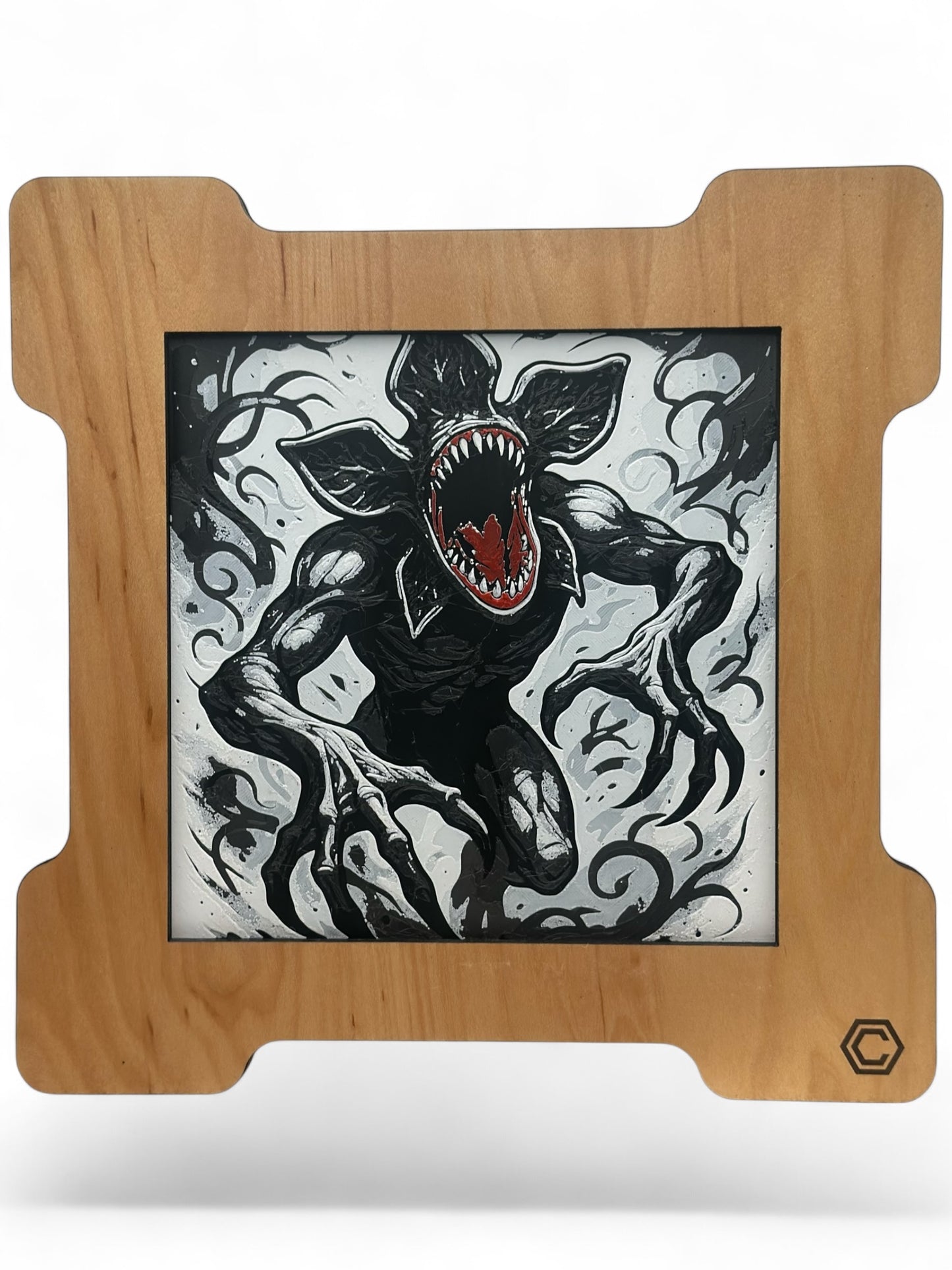 Demogorgon 3D artwork in wood frame