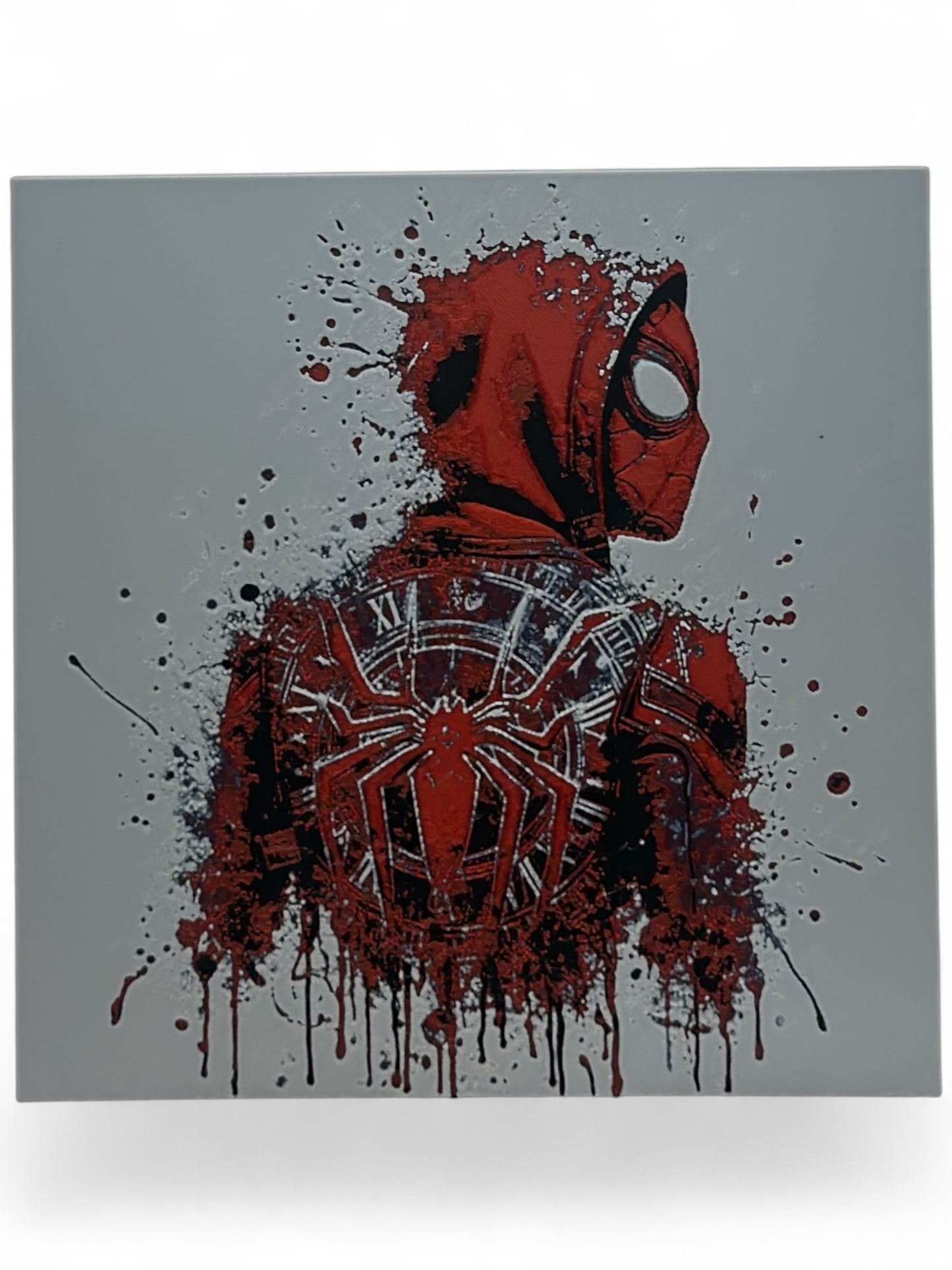 Spider Hoodie 3D artwork in wood frame