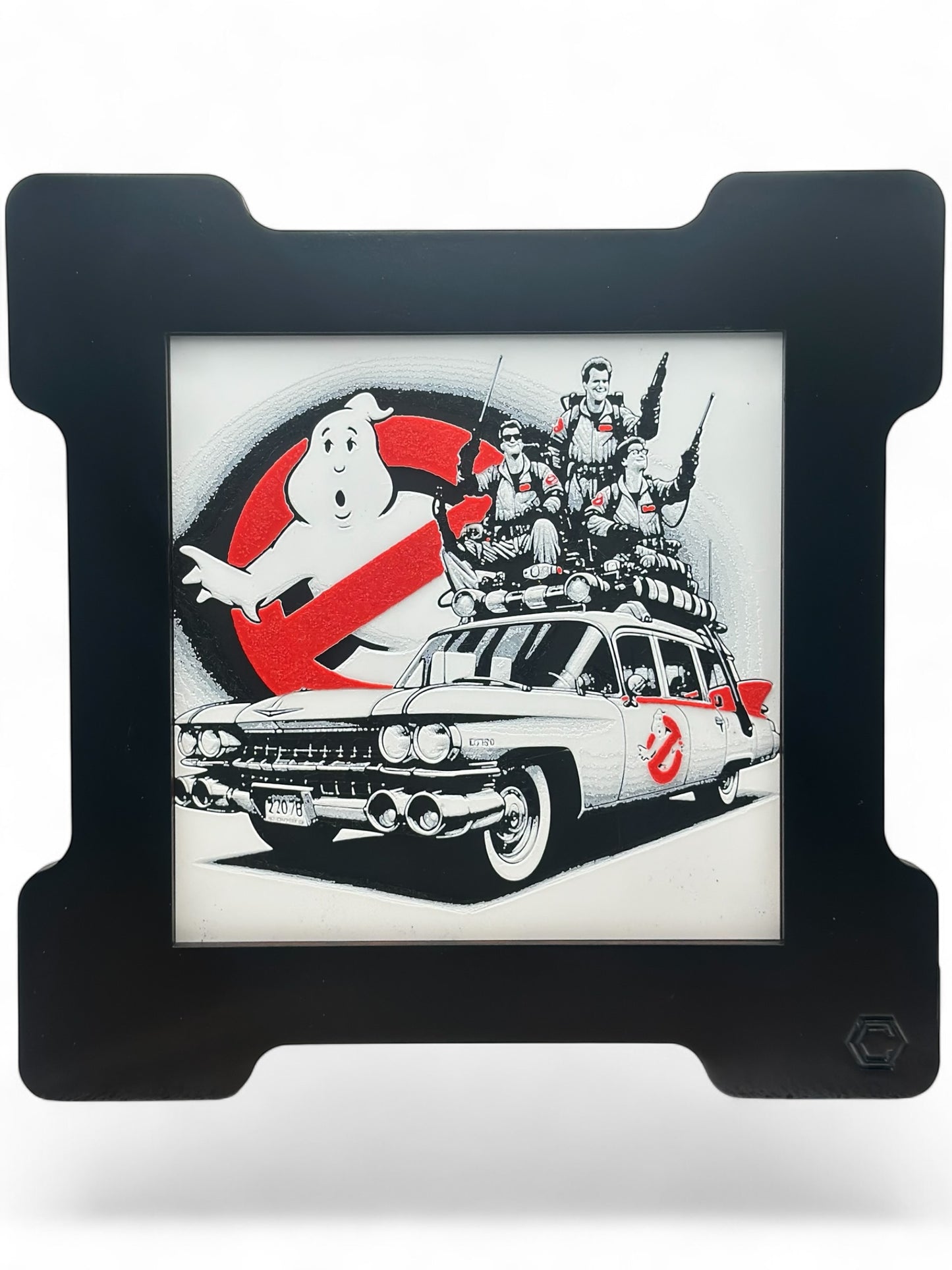 Ghostbusters 3D artwork in wood frame