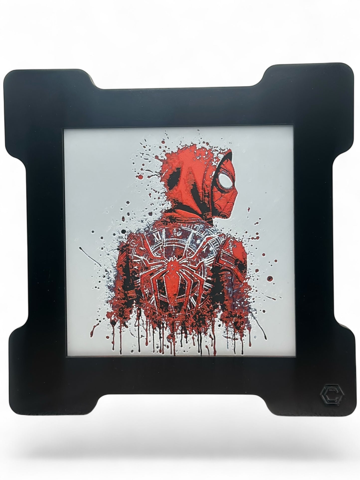 Spider Hoodie 3D artwork in wood frame