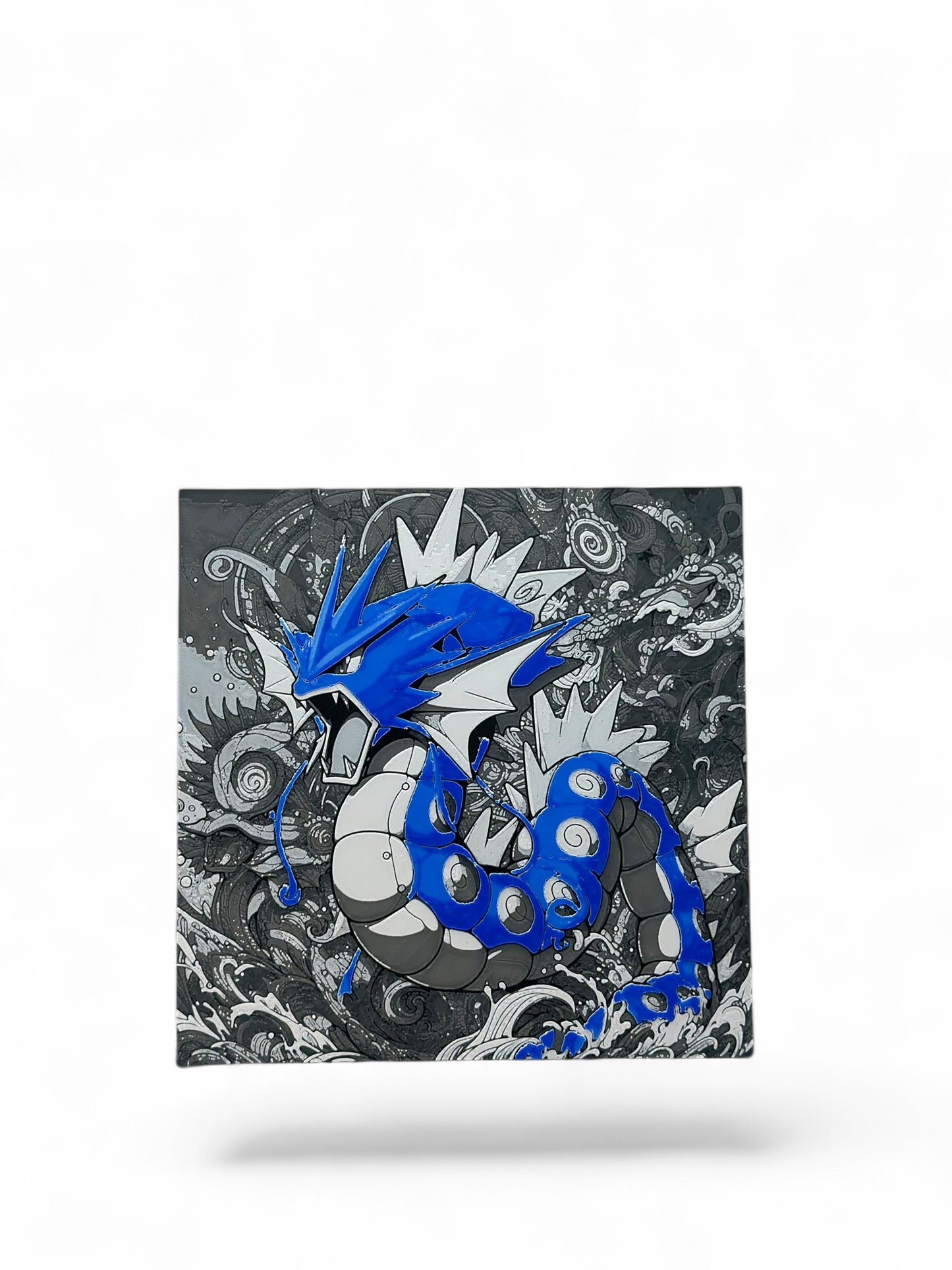 Sea Monster 3D artwork in wood frame