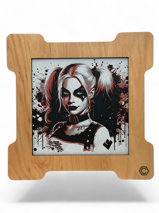 Harley 3D artwork in wood frame