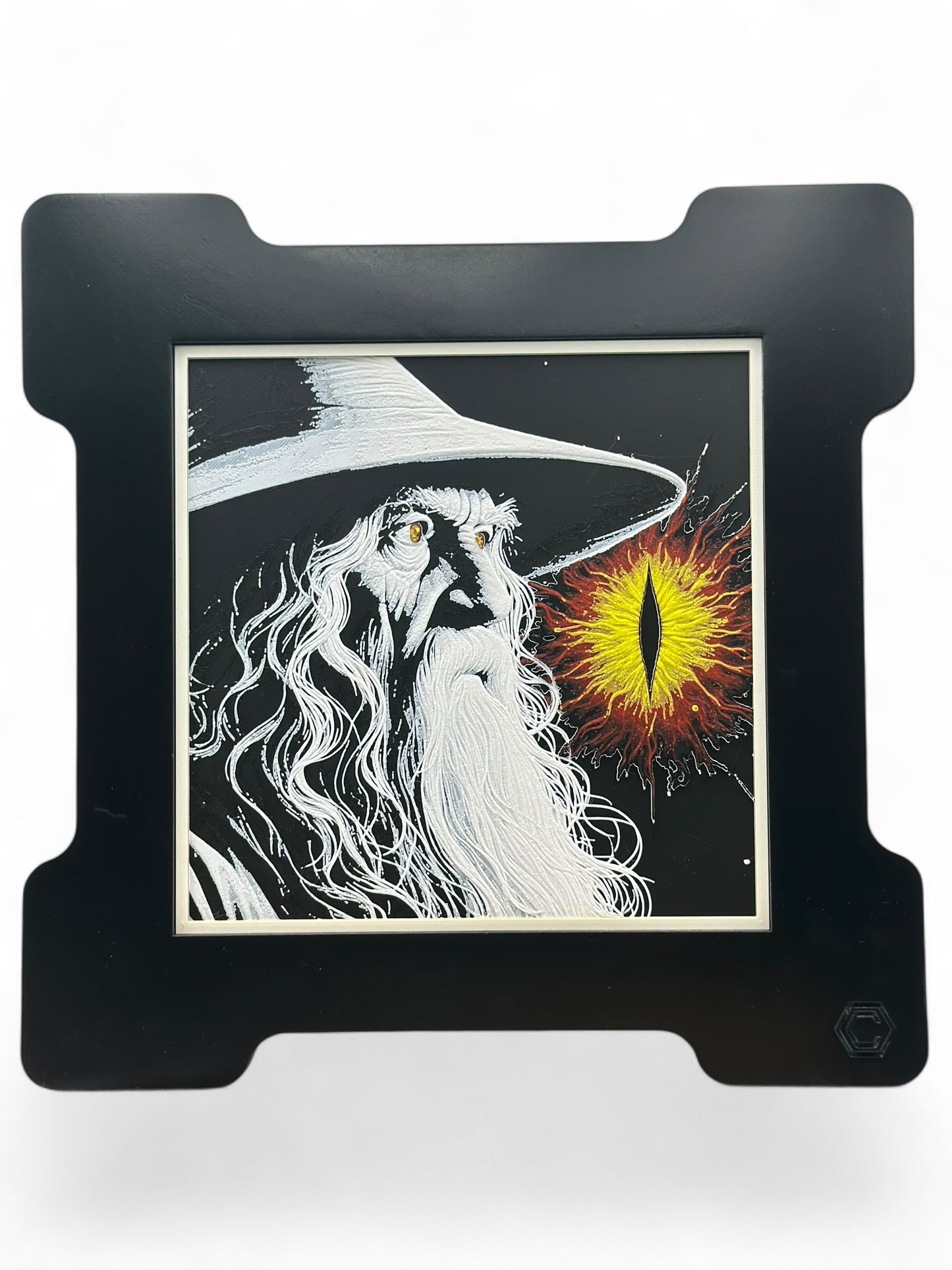 Wizard 3D artwork in wood frame