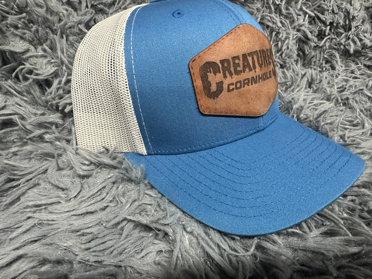 Custom Leather Patch Trucker Hat