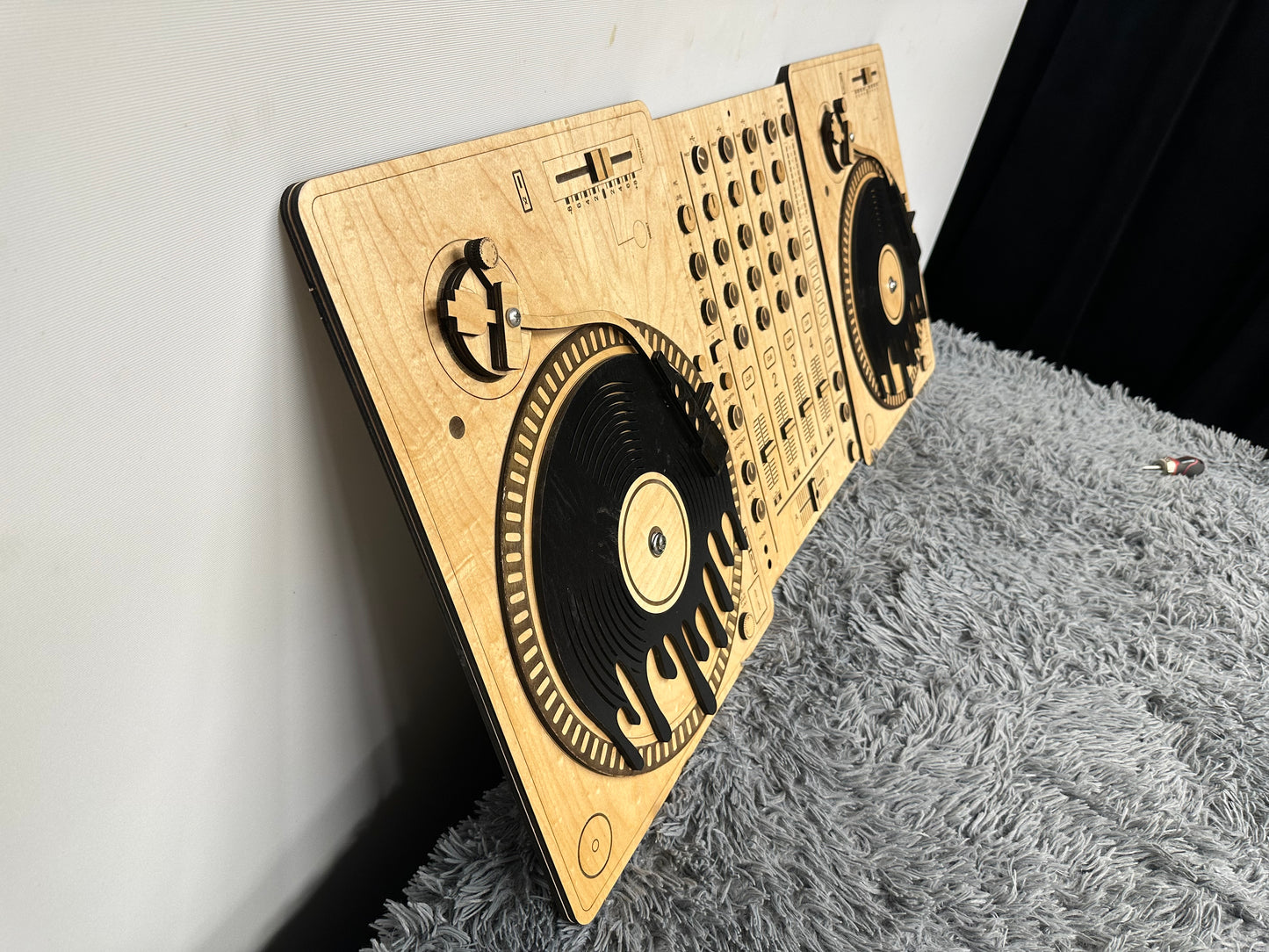 Life Sized Retro vinyl turntable and mixer