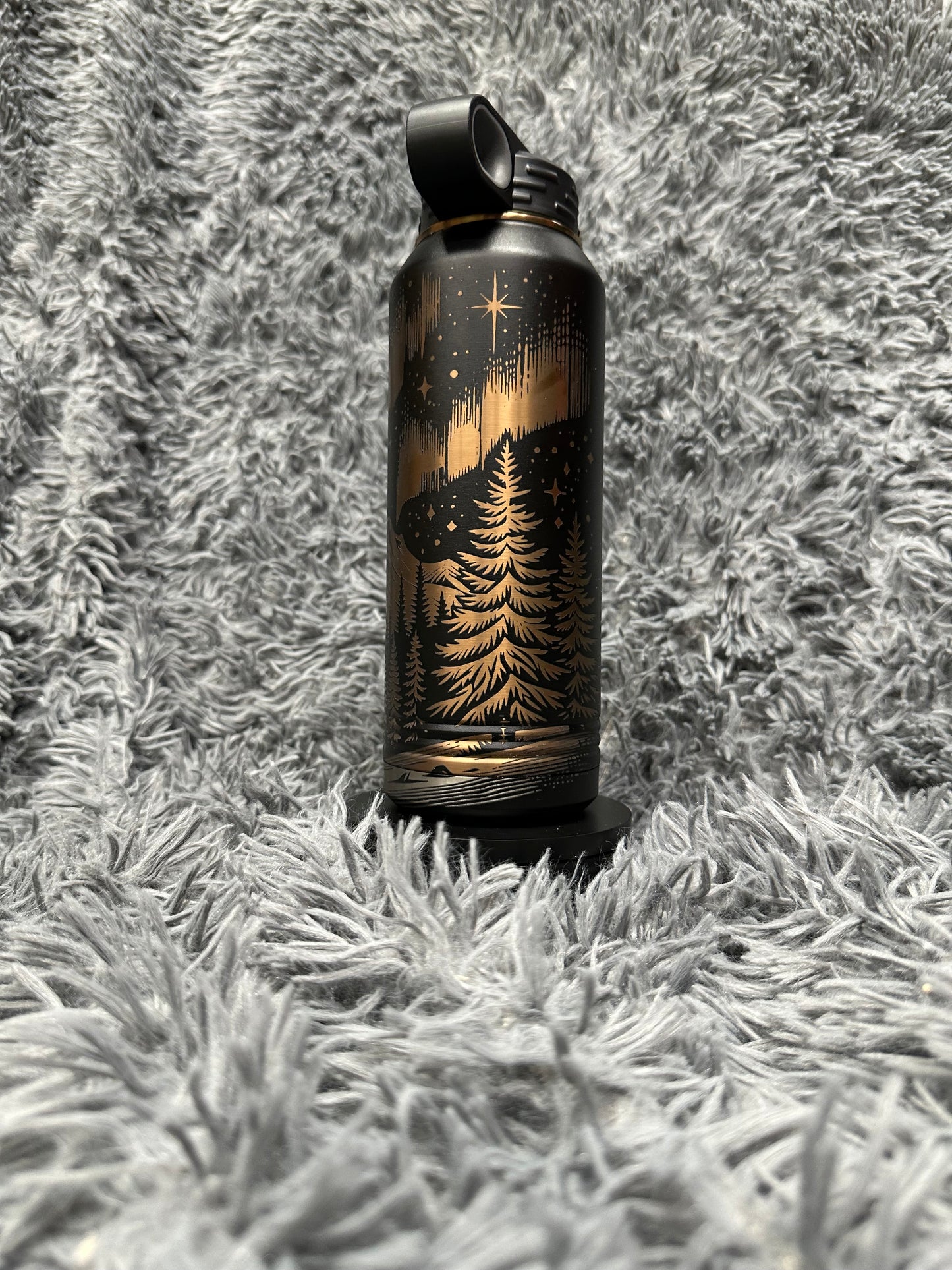 32 oz Stainless Water Bottle Rose Gold - Northern Lights