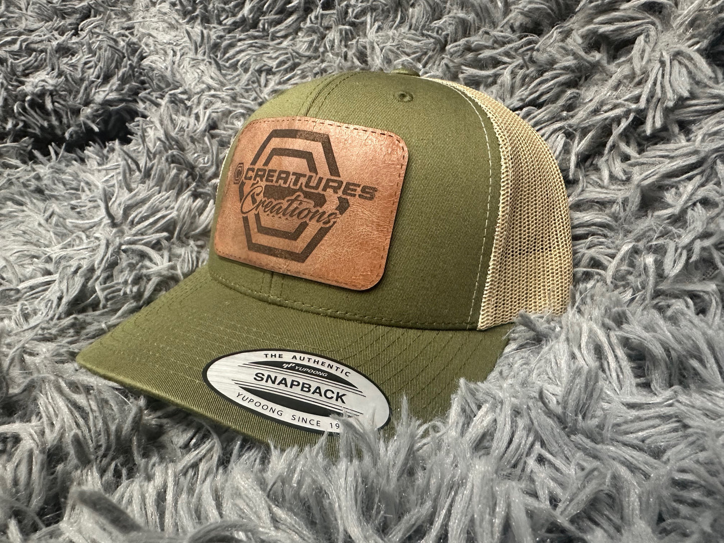 Custom Leather Patch Trucker Hat
