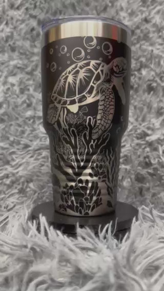 30 oz Tumbler - Turtles and Octopus