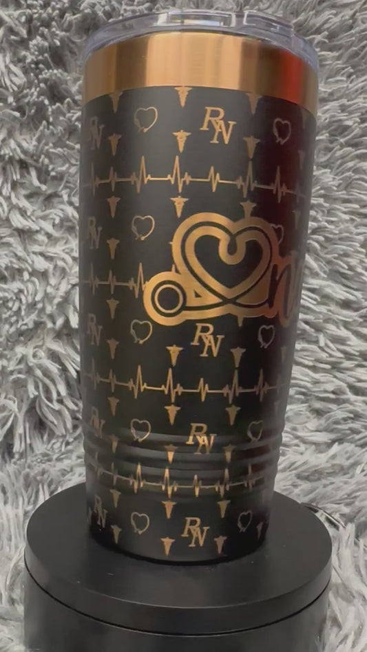 20 oz Tumbler - Rose Gold - Nurse