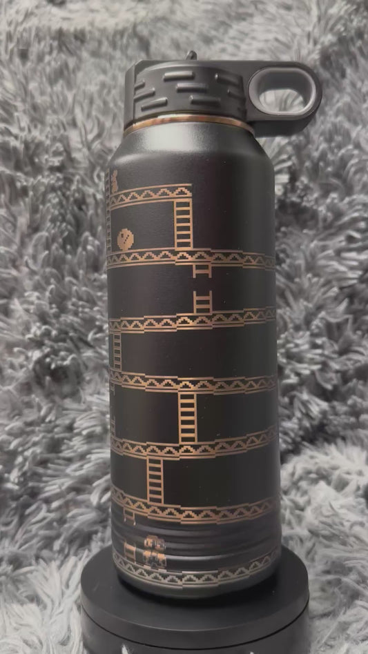 32 oz Stainless Water Bottle Rose Gold - Retro Kong