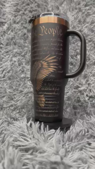40 oz Stainless Tumbler Rose Gold - We the People Freedom