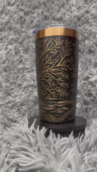 20 oz Tumbler - Rose Gold Celtic Tree