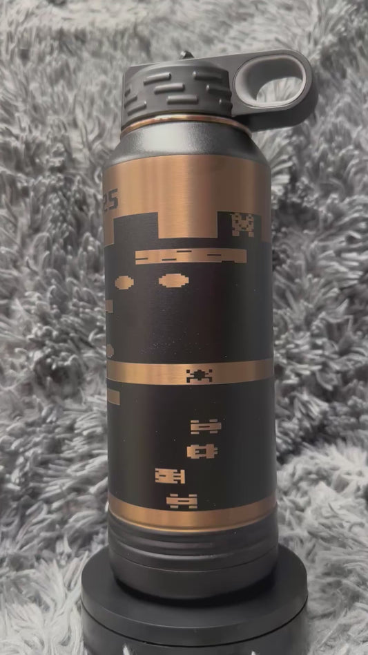 32 oz Stainless Water Bottle Rose Gold - Retro Frog